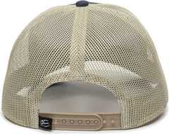 OC Sports OC770 Adjustable Mesh Back Cap with Sweatband - Heathered Navy Khaki - Navy Khaki / 6 7/8’’ - 7 1/2’’