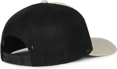 OC Sports OC770 Adjustable Mesh Back Cap with Sweatband - Heathered Stone Black - Black / OSFM