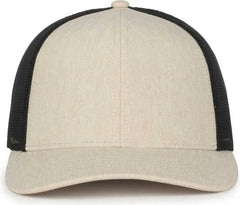 OC Sports OC770 Adjustable Mesh Back Cap with Sweatband - Heathered Stone Black - Black / OSFM