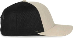 OC Sports OC770 Adjustable Mesh Back Cap with Sweatband - Heathered Stone Black - Black / OSFM