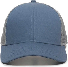 OC Sports OC770 Adjustable Mesh Back Cap with Sweatband - Light Slate Gray - Navy Gray / 6 7/8’’ - 7 1/2’’