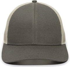 OC Sports OC770 Adjustable Mesh Back Cap with Sweatband Loden Khaki Dark Gray Khaki / 6 7/8’’ 7 1/2’’