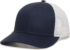 OC Sports OC770 Adjustable Mesh Back Cap with Sweatband - Navy White - Navy White / 6 7/8’’ - 7 1/2’’