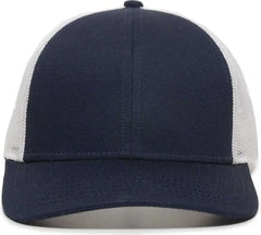 OC Sports OC770 Adjustable Mesh Back Cap with Sweatband - Navy White - Navy White / 6 7/8’’ - 7 1/2’’