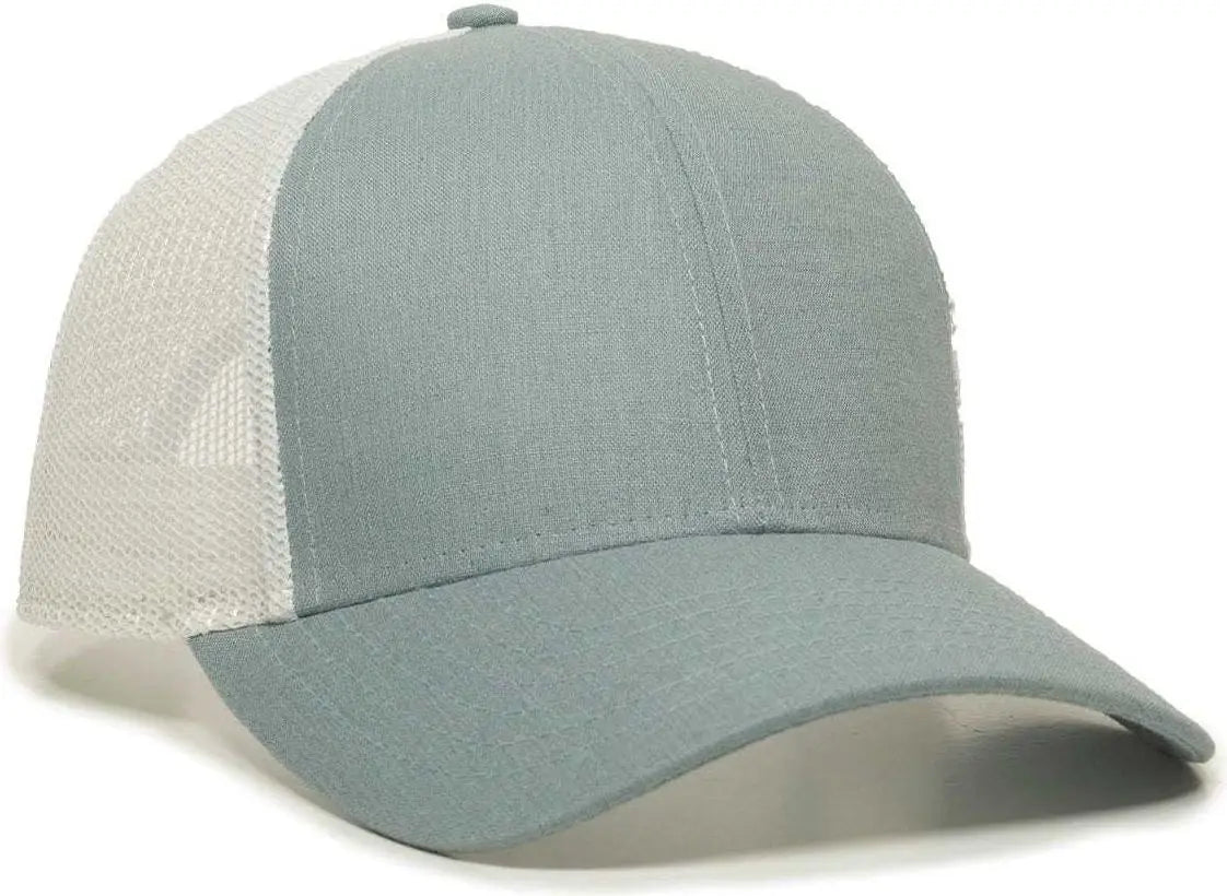 OC Sports OC770 Adjustable Mesh Back Cap with Sweatband - Ocean Blue White - Blue White / 6 7/8’’ - 7 1/2’’