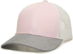 OC Sports OC770 Adjustable Mesh Back Cap with Sweatband - Pink White Heathered Gray - Green White / 6 7/8’’ - 7 1/2’’