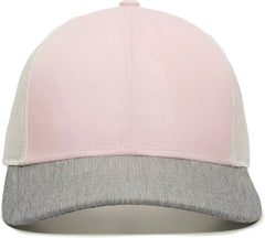 OC Sports OC770 Adjustable Mesh Back Cap with Sweatband - Pink White Heathered Gray - Green White / 6 7/8’’ - 7 1/2’’
