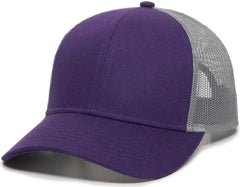 OC Sports OC770 Adjustable Mesh Back Cap with Sweatband - Purple Gray - Purple Gray / 6 7/8’’ - 7 1/2’’