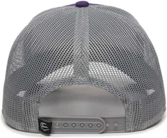 OC Sports OC770 Adjustable Mesh Back Cap with Sweatband - Purple Gray - Purple Gray / 6 7/8’’ - 7 1/2’’