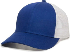 OC Sports OC770 Adjustable Mesh Back Cap with Sweatband - Royal White - Royal White / 6 7/8’’ - 7 1/2’’