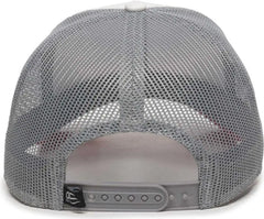 OC Sports OC770 Adjustable Mesh Back Cap with Sweatband - White Gray Red - White Gray / 6 7/8’’ - 7 1/2’’