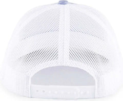 OC Sports OC770L Heathered Adjustable Mesh Back Cap - Heathered Blue White - Blue White / 6 7/8’’ - 7 1/2’’
