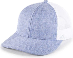 OC Sports OC770L Heathered Adjustable Mesh Back Cap - Heathered Blue White - Blue White / 6 7/8’’ - 7 1/2’’