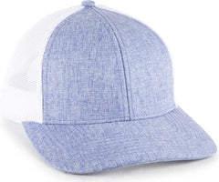 OC Sports OC770L Heathered Adjustable Mesh Back Cap - Heathered Blue White - Blue White / 6 7/8’’ - 7 1/2’’