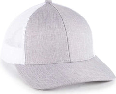 OC Sports OC770L Heathered Adjustable Mesh Back Cap - Heathered Fossil White - Light gray White / 6 7/8’’ - 7 1/2’’
