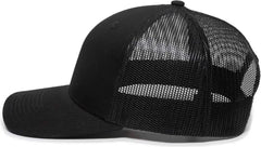 OC Sports OC771 Adjustable Mesh Back Cap - Black Black