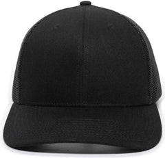 OC Sports OC771 Adjustable Mesh Back Cap - Black Black