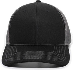 OC Sports OC771 Adjustable Mesh Back Cap - Black Charcoal