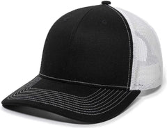 OC Sports OC771 Adjustable Mesh Back Cap - Black White