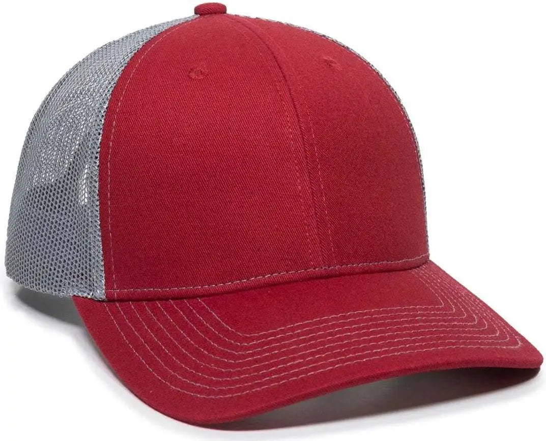 OC Sports OC771 Adjustable Mesh Back Cap - Cardinal Gray - Cardinal Gray / 6 7/8’’ - 7 1/2’’