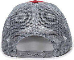 OC Sports OC771 Adjustable Mesh Back Cap - Cardinal Gray - Cardinal Gray / 6 7/8’’ - 7 1/2’’
