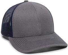OC Sports OC771 Adjustable Mesh Back Cap - Charcoal Navy - Dark Gray Navy / 6 7/8’’ - 7 1/2’’