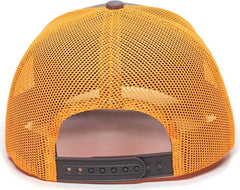 OC Sports OC771 Adjustable Mesh Back Cap - Charcoal Neon Orange - Dark Gray Orange / 6 7/8’’ - 7 1/2’’