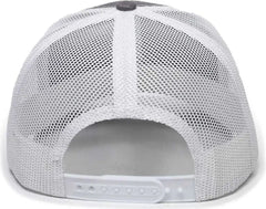 OC Sports OC771 Adjustable Mesh Back Cap - Charcoal White
