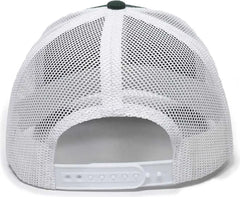 OC Sports OC771 Adjustable Mesh Back Cap - Dark Green White