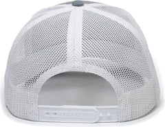 OC Sports OC771 Adjustable Mesh Back Cap - Heathered Gray White
