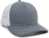OC Sports OC771 Adjustable Mesh Back Cap - Heathered Gray White - Heathered Gray White / XL