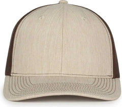 OC Sports OC771 Adjustable Mesh Back Cap - Heathered Stone Brown - Brown / OSFM