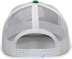 OC Sports OC771 Adjustable Mesh Back Cap - Kelly White - Kelly White / 6 7/8’’ - 7 1/2’’