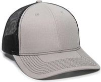 OC Sports OC771 Adjustable Mesh Back Cap - Light Gray Black - Light Gray Black / 6 7/8’’ - 7 1/2’’
