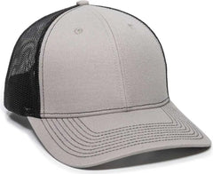 OC Sports OC771 Adjustable Mesh Back Cap - Light Gray Black - Light Gray Black / 6 7/8’’ - 7 1/2’’