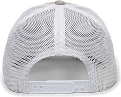 OC Sports OC771 Adjustable Mesh Back Cap - Light Gray White - Light Gray White / 6 7/8’’ - 7 1/2’’