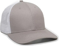 OC Sports OC771 Adjustable Mesh Back Cap - Light Gray White - Light Gray White / 6 7/8’’ - 7 1/2’’