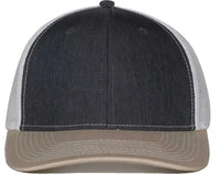 OC Sports OC771 Adjustable Mesh Back Cap - Ln Heather Charcoal White Khaki - Khaki / OSFM