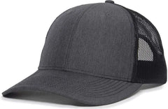 OC Sports OC771 Adjustable Mesh Back Cap - LN Heathered Charcoal Black - Dark Gray Black / 6 7/8’’ - 7 1/2’’