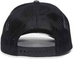OC Sports OC771 Adjustable Mesh Back Cap - LN Heathered Charcoal Black - Dark Gray Black / 6 7/8’’ - 7 1/2’’