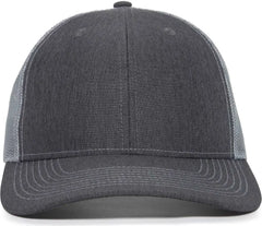 OC Sports OC771 Adjustable Mesh Back Cap - LN Heathered Charcoal Gray - Dark Gray Gray / 6 7/8’’ - 7 1/2’’
