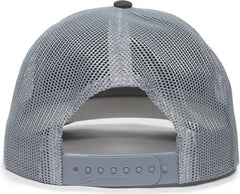 OC Sports OC771 Adjustable Mesh Back Cap - LN Heathered Charcoal Gray - Dark Gray Gray / 6 7/8’’ - 7 1/2’’