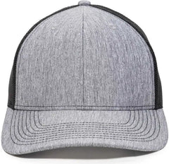 OC Sports OC771 Adjustable Mesh Back Cap - LN Heathered Gray Black - Gray Black / 6 7/8’’ - 7 1/2’’