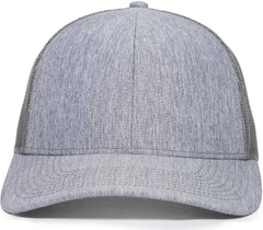 OC Sports OC771 Adjustable Mesh Back Cap - LN Heathered Gray Charcoal - Gray Dark Gray / 6 7/8’’ - 7 1/2’’