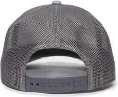 OC Sports OC771 Adjustable Mesh Back Cap - LN Heathered Gray Charcoal - Gray Dark Gray / 6 7/8’’ - 7 1/2’’