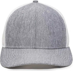 OC Sports OC771 Adjustable Mesh Back Cap - LN Heathered Gray White - Gray White / 6 7/8’’ - 7 1/2’’