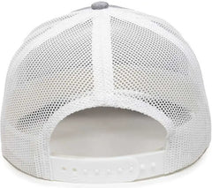 OC Sports OC771 Adjustable Mesh Back Cap - LN Heathered Gray White - Gray White / 6 7/8’’ - 7 1/2’’