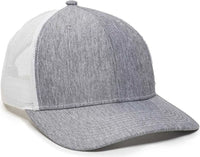 OC Sports OC771 Adjustable Mesh Back Cap - LN Heathered Gray White - Gray White / 6 7/8’’ - 7 1/2’’