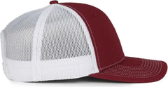 OC Sports OC771 Adjustable Mesh Back Cap - Maroon White - White / OSFM