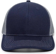 OC Sports OC771 Adjustable Mesh Back Cap - Navy Gray - Navy Gray / 6 7/8’’ - 7 1/2’’